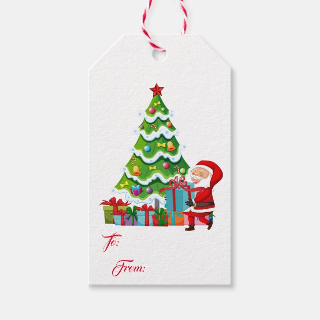Gift Tags-Christmas Santa Gift Tags (Front)