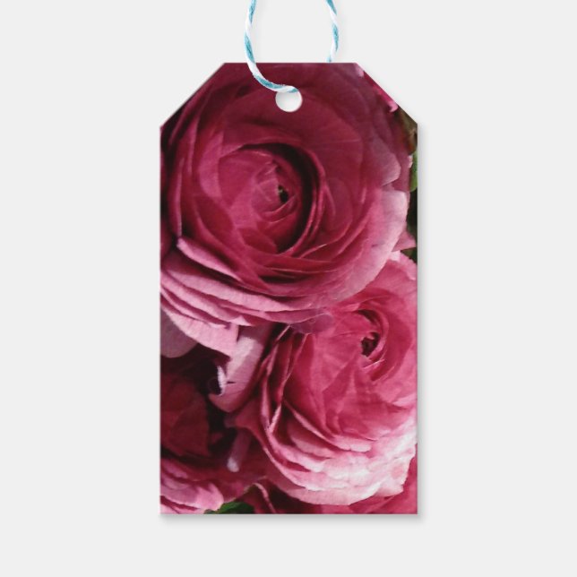 Gift Tags Featuring Ranunculus Flowers (Front)