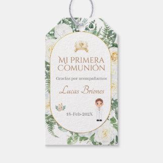 Gift Tags For Boy's First Communion
