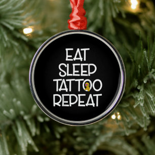 Gift Tattoo Artist Funny Saying Tattooed Metal Tree Decoration