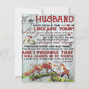 Gift To My Husband, Love Quotes Letter Invitation
