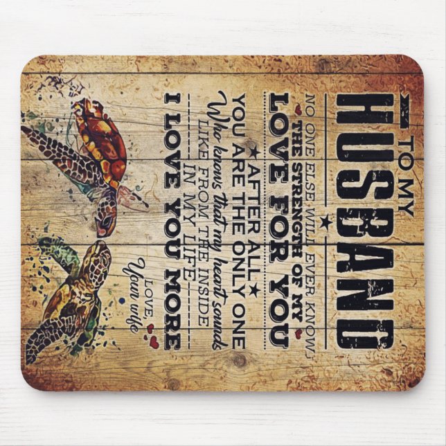 Gift To My Husband | Lovely Husband Letter | Mouse Pad (Front)