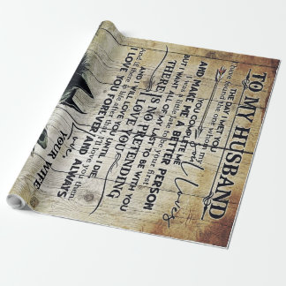 Gift To My Husband | Lovely Husband Letter | Wrapping Paper