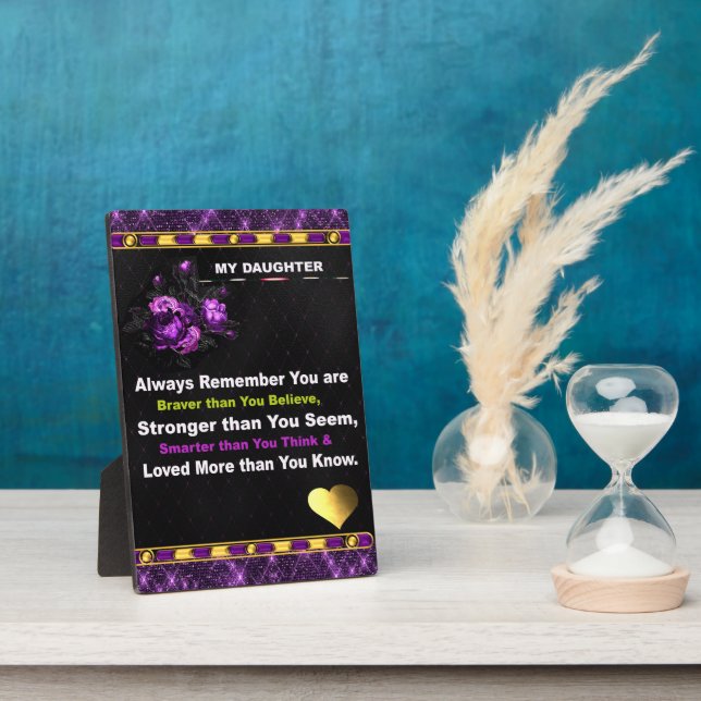 Gift to my pregnant daughter. Tabletop Plaque (Side)