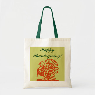 Gift Tote Bag Happy Thanksgiving Turkey Autumn