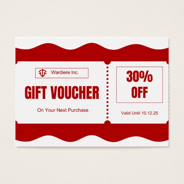 Gift Voucher Profile Card (Front)