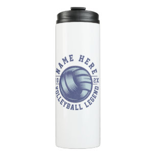 Gift with personalized name for volleyball players thermal tumbler