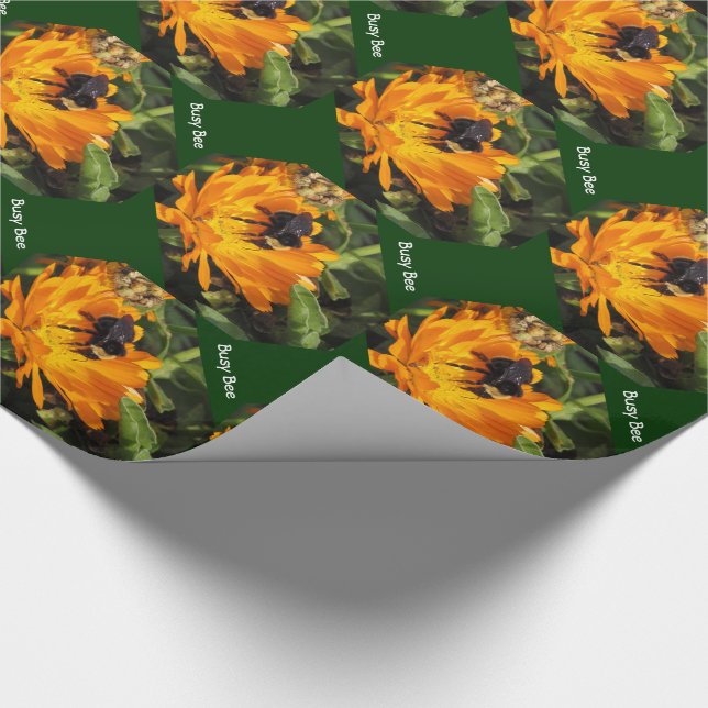 Gift Wrap - Calendula and Bee (Corner)