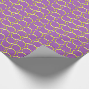 Gift Wrap - Chain Links - Yellow on Purple