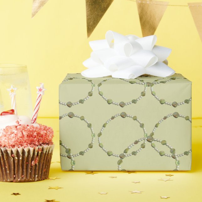 Gift Wrap - Interlocked Circles - Pearls and Stone (Birthday Party)