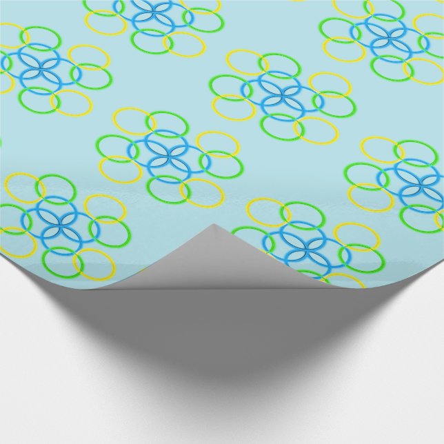 Gift Wrap - Intersecting Rings (Blue) (Corner)