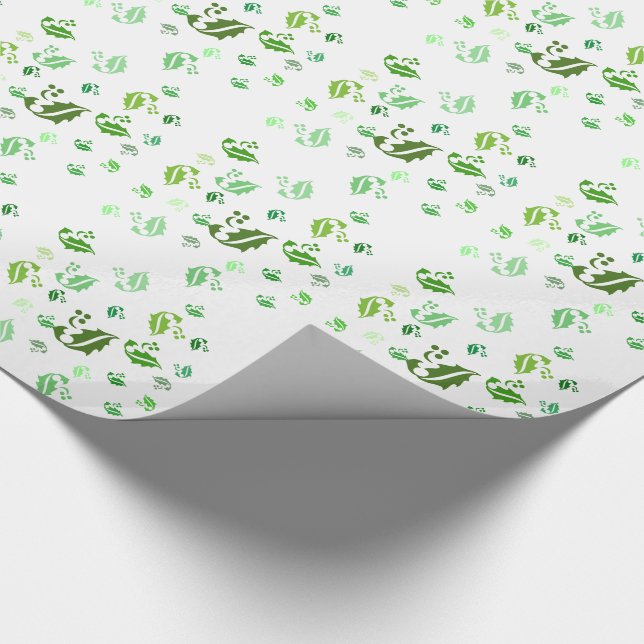 Gift Wrap - Jumbled Holly Leaves (Corner)