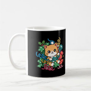 Gift Wrap Kitten Christmas Coffee Mug