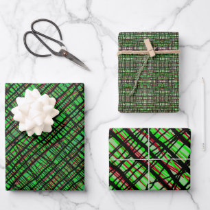 Gift Wrap Kwanzaa Red/Green/Black Weave