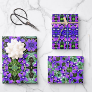 Gift Wrap Paper Purple Woodland Violets