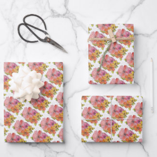 Gift Wrap Paper Sheet - Pastel Watercolor Flowers
