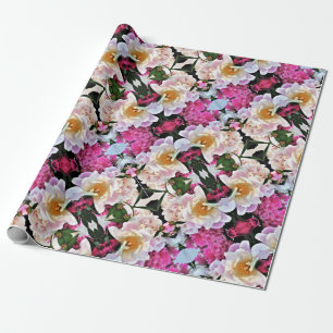 Gift Wrap Roll Peonies