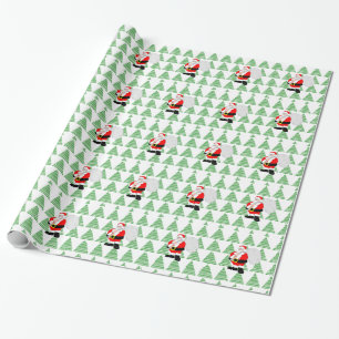 Gift Wrap - Santa and Trees