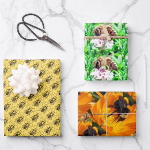 Gift Wrap Set - Bees in Multiples