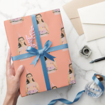 Gift wrap with personalized faces