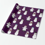 gift wrap Wrapping Paper purple snowman Christmas<br><div class="desc">Style, Individualise & Personalise almost anything that comes mind. Customise your whole world With A Wide Variety of Unique Zazzle Products to Choose from. Find Or Create those one-of-a-kind gifts you just cant find anywhere else. Merchandising in Unique Customisable Apparel & Unique Home Decor and much more. Inspired by the...</div>