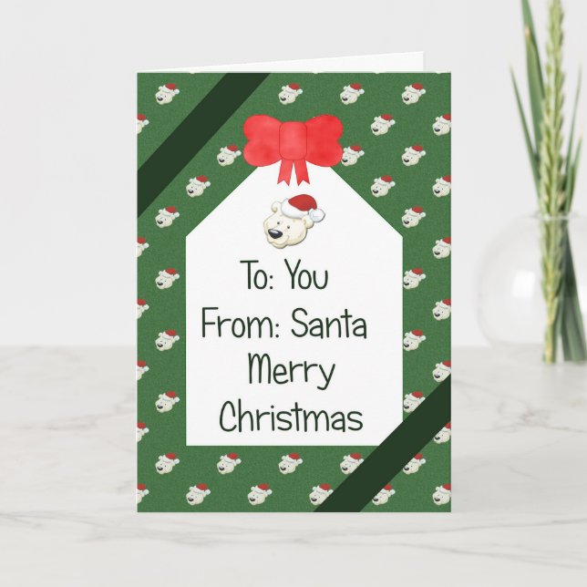 Gift Wrapped Christmas Holiday Card (Front)