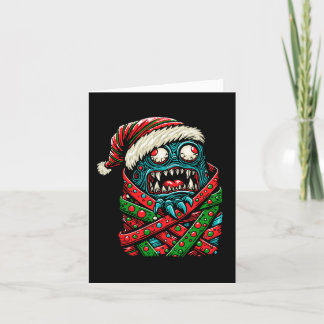Gift Wrapped Christmas Monster Holiday Card