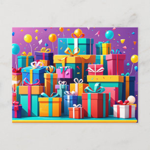 Gift Wrapped Delight Postcard