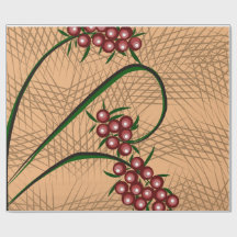 Gift Wrapping Paper with Berry pattern