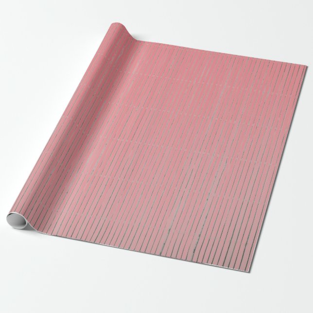 GIFT WRAPPING PINK AND GRAY FADED STRIPES PAPER (Unrolled)