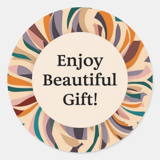 Gift Wrapping Supplies Design Classic Round Sticker (Front)