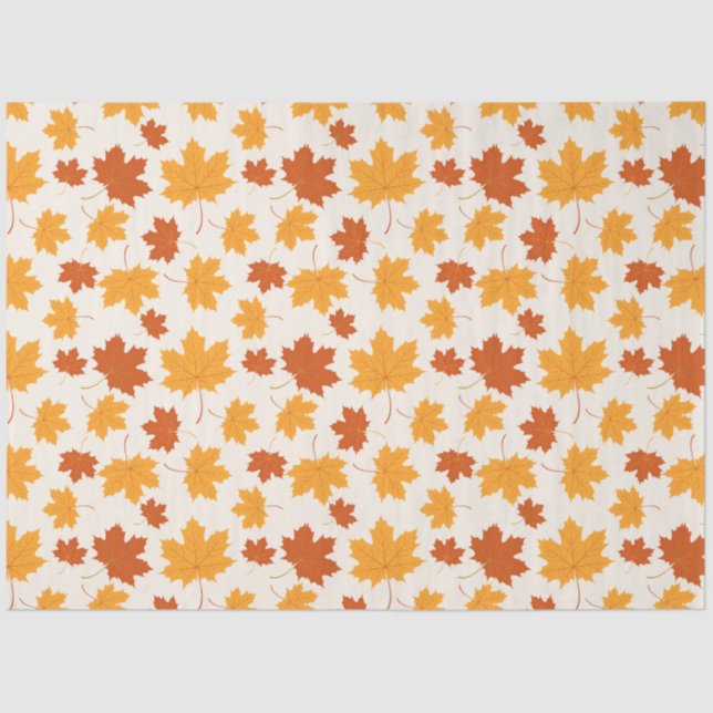 Gift Wrapping Tissue Paper Autumn Fall Leaves (Front)