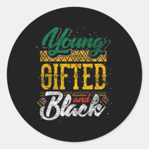 Gifted And Black Black History Month African Ameri Classic Round Sticker
