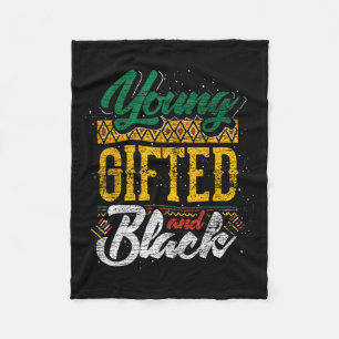 Gifted And Black Black History Month African Ameri Fleece Blanket