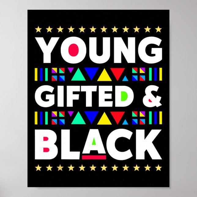 Gifted Black Girl Magic Juneteenth Black History M Poster (Front)