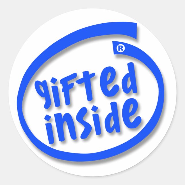 Gifted Inside Classic Round Sticker (Front)