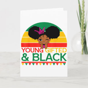 Gifted Young Black Dashiki African Pride History M Card