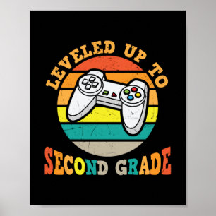 Gifts 2nd Teacher   Levelled Up To Second Grade Poster