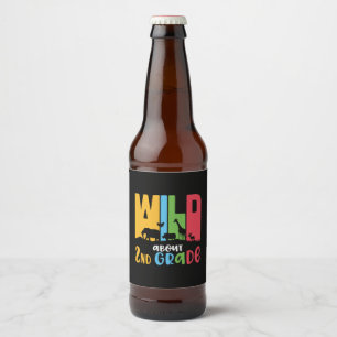Gifts 2nd Teacher Wild About 2nd Grade Beer Bottle Label