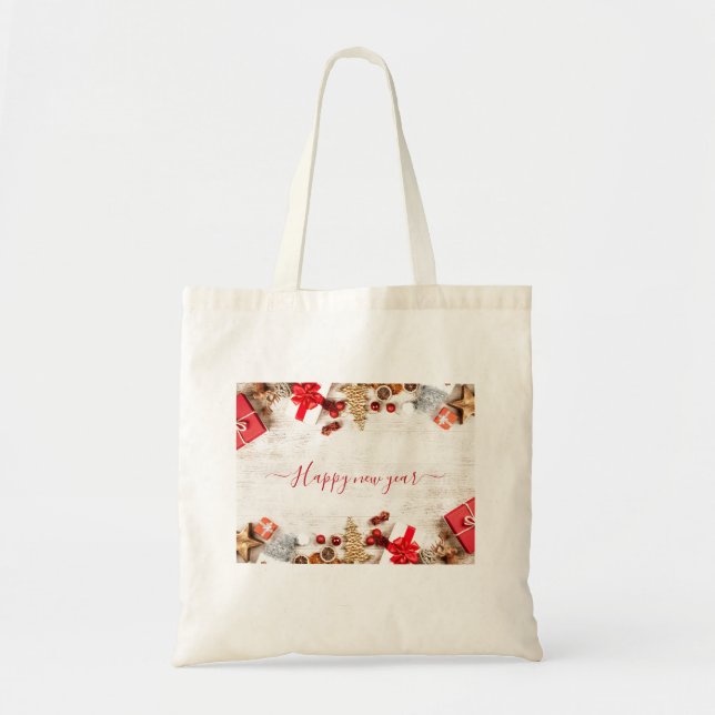 Gifts and bubbles Christmas Tote Bag (Front)
