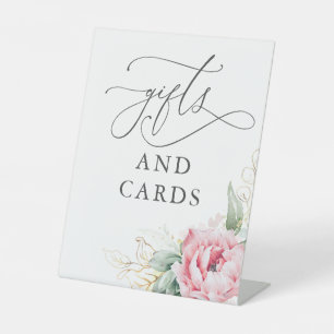 Gifts and Card Succulents Greenery Pink Floral Pedestal Sign