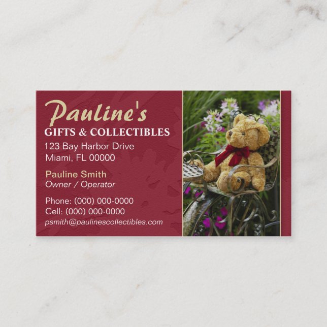 Gifts and Collectibles Shop Business Card (Front)