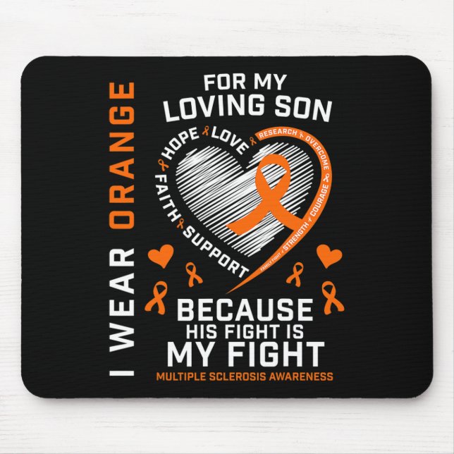 Gifts Apparel Orange Son Multiple Sclerosis Awaren Mouse Pad (Front)