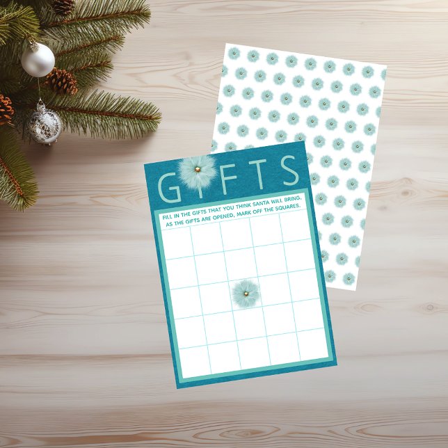 Gifts Christmas Themed Bingo Game Holiday Card (Creator Uploaded)
