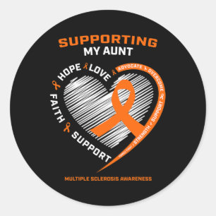 Gifts Clothing Products Aunt Ms Multiple Sclerosis Classic Round Sticker