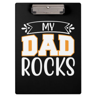 Gifts Dad | My Dad Rocks Clipboard