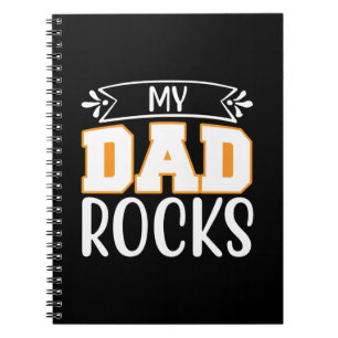 Gifts Dad My Dad Rocks Notebook