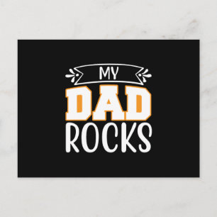 Gifts Dad My Dad Rocks Postcard
