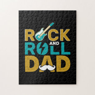 Gifts Dad Rock And Roll Dad Jigsaw Puzzle