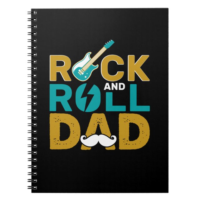 Gifts Dad | Rock And Roll Dad Notebook (Front)